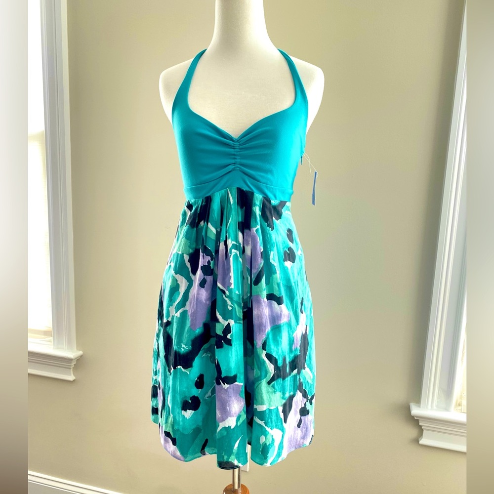 Susana Monaco halter top summer dress with pockets
